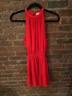 Wilfred Red Halter Mini Dress